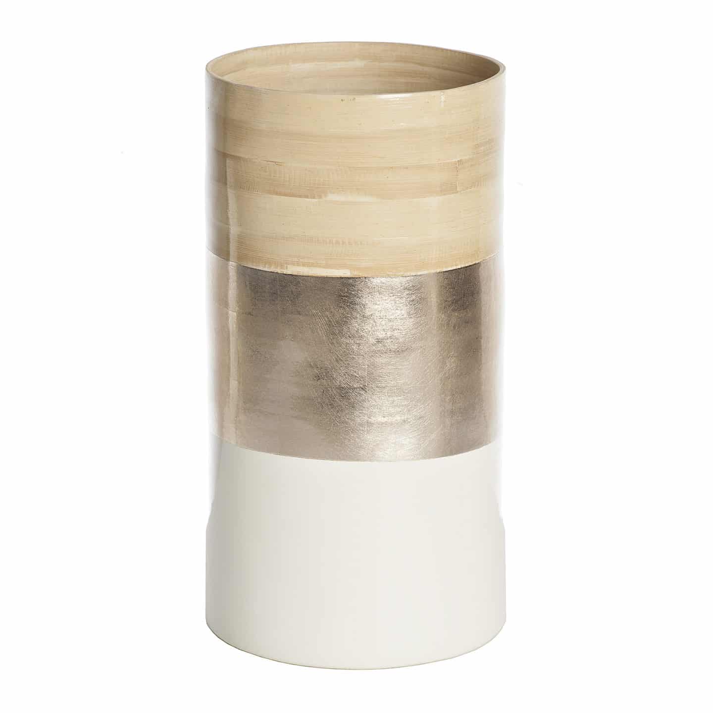 Metallic Stripe Bamboo Vase
