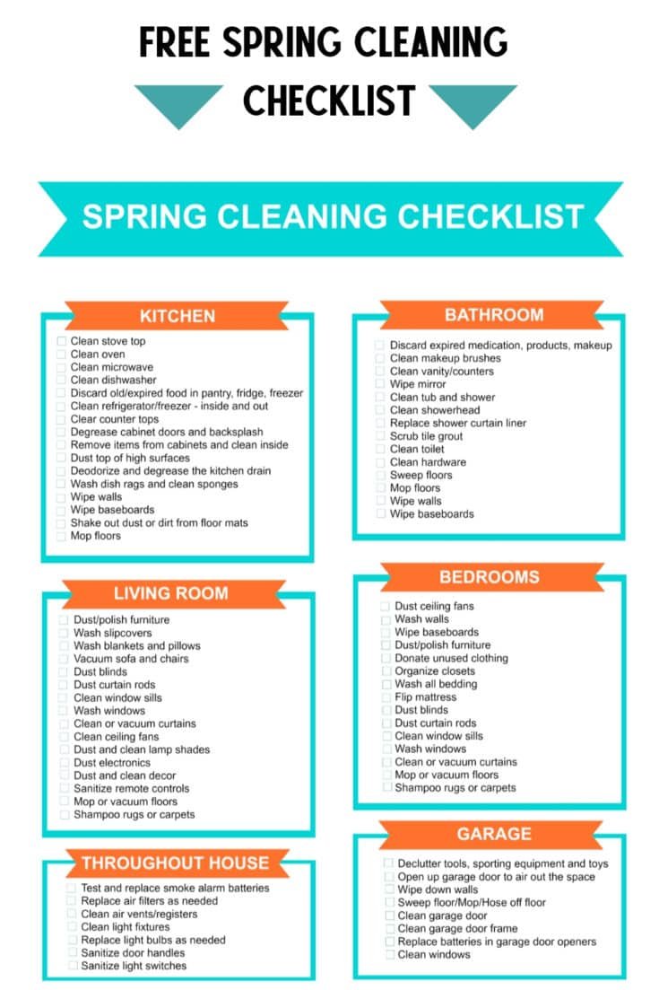Spring Cleaning Tips From Professionals And #Free Spring Cleaning Check ...