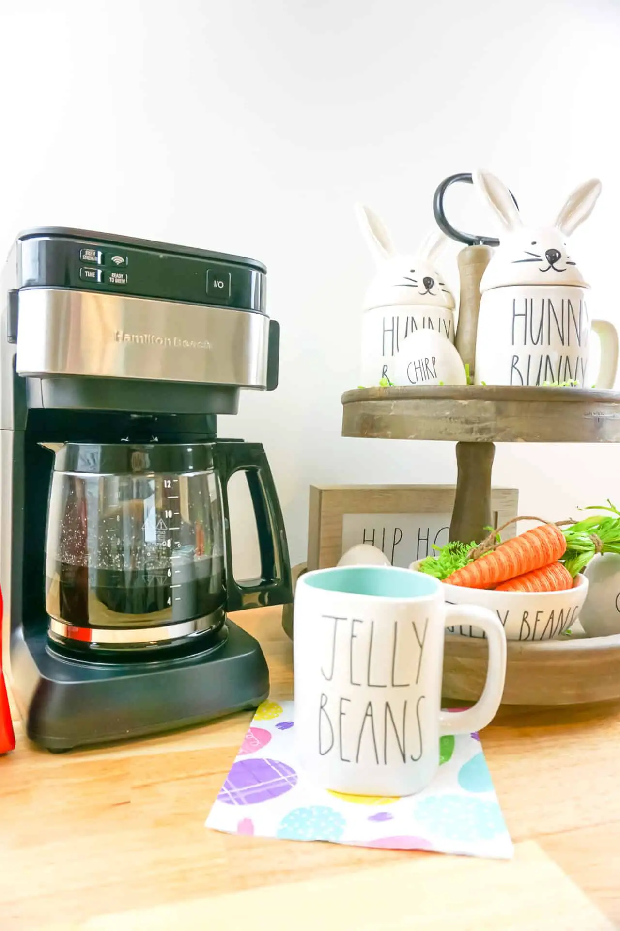 Hamilton Beach Works With Alexa Smart Connected Coffee Maker HOW TO SET  TIME 