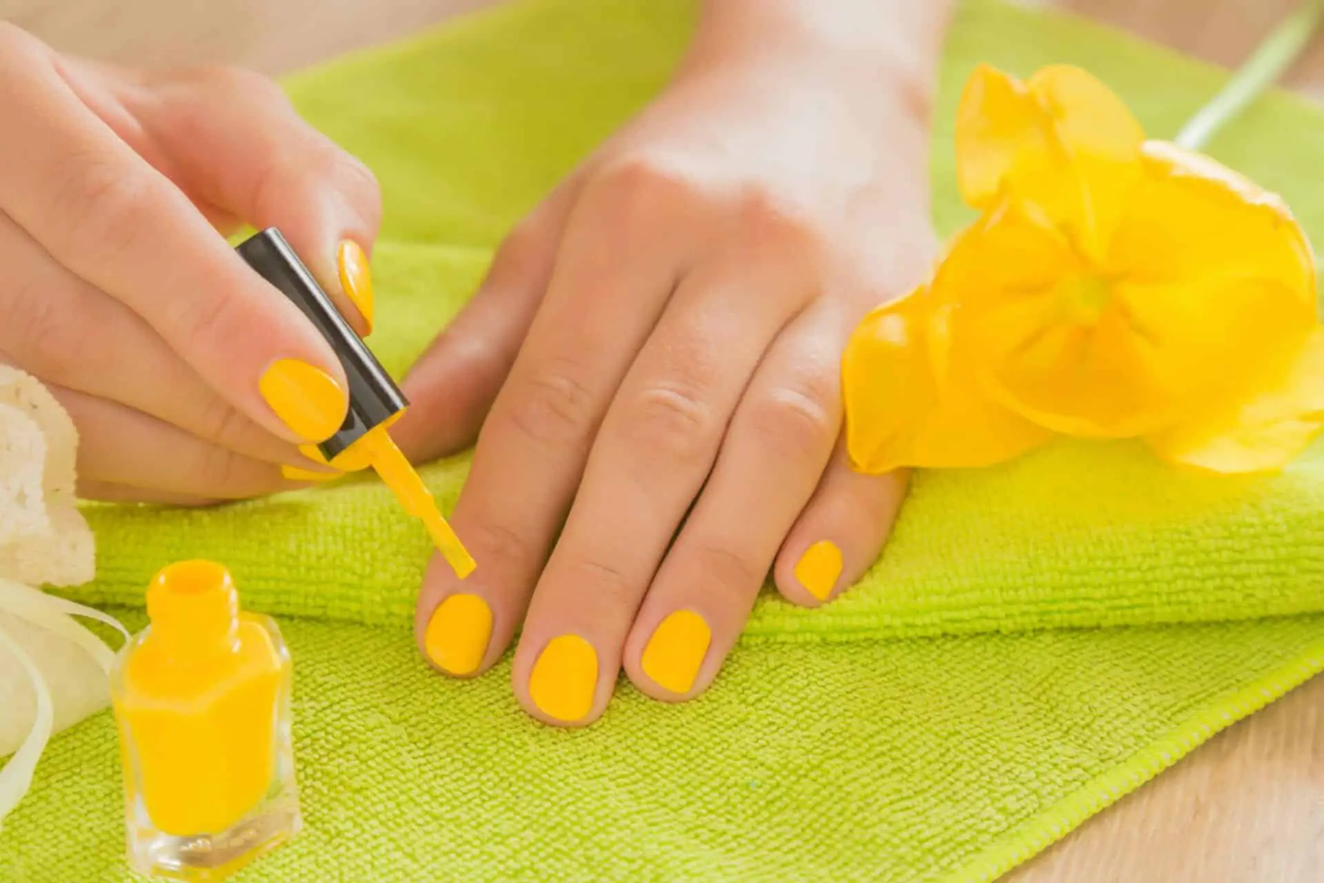 yellow nail polish mean