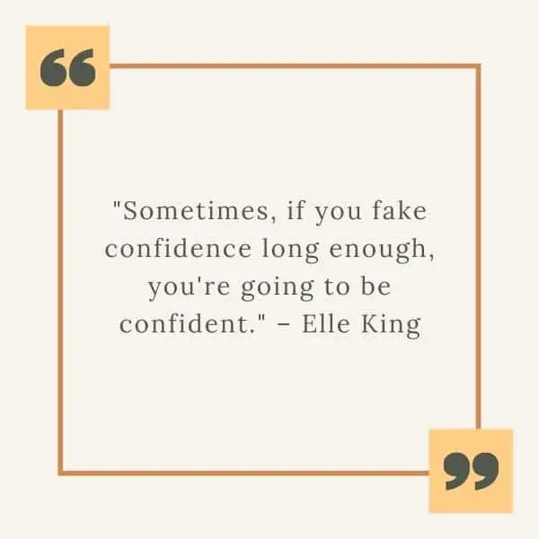 faking confidence quote photo