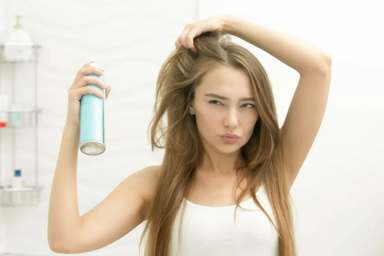 How to get rid of hairspray flakes?