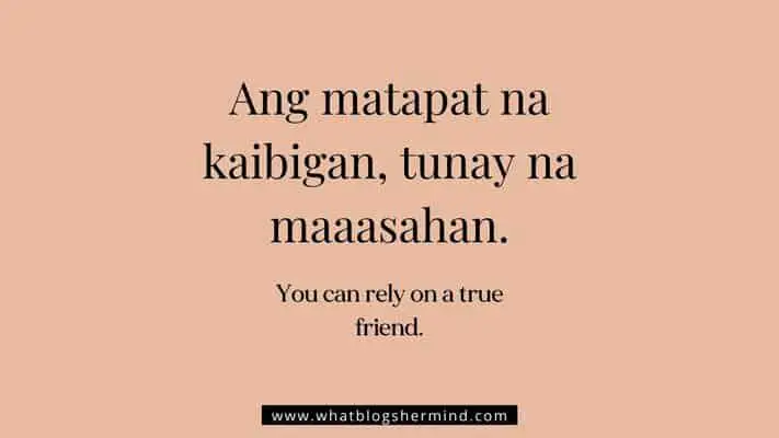 filipino quotes about friendship