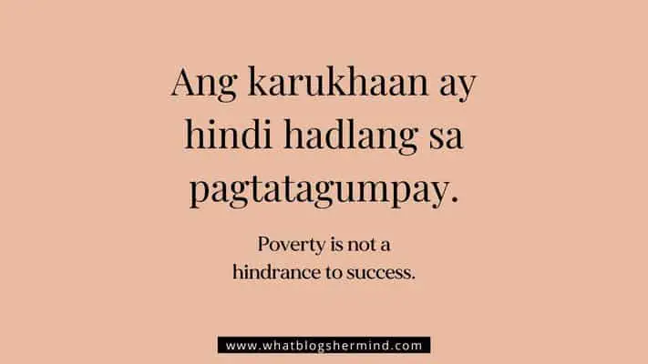 filipino quotes about life and poverty